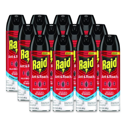 Ant and Roach Killer, 17.5 oz Aerosol Spray, Outdoor Fresh, 12/Carton