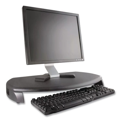 CRT/LCD Stand with Keyboard Storage, 23" x 13.25" x 3", Black, Supports 80 lbs