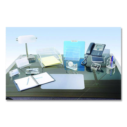 Clear Acrylic Letter Tray, 2 Sections, Letter Size Files, 10.5" x 13.75" x 2.5", Clear, 2/Pack