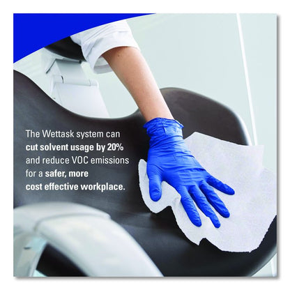 WetTask System Prep Wipers for Bleach/Disinfectants/Sanitizers Hygienic Enclosed System Refills, w/Canister, 55/RL,12 Roll/CT