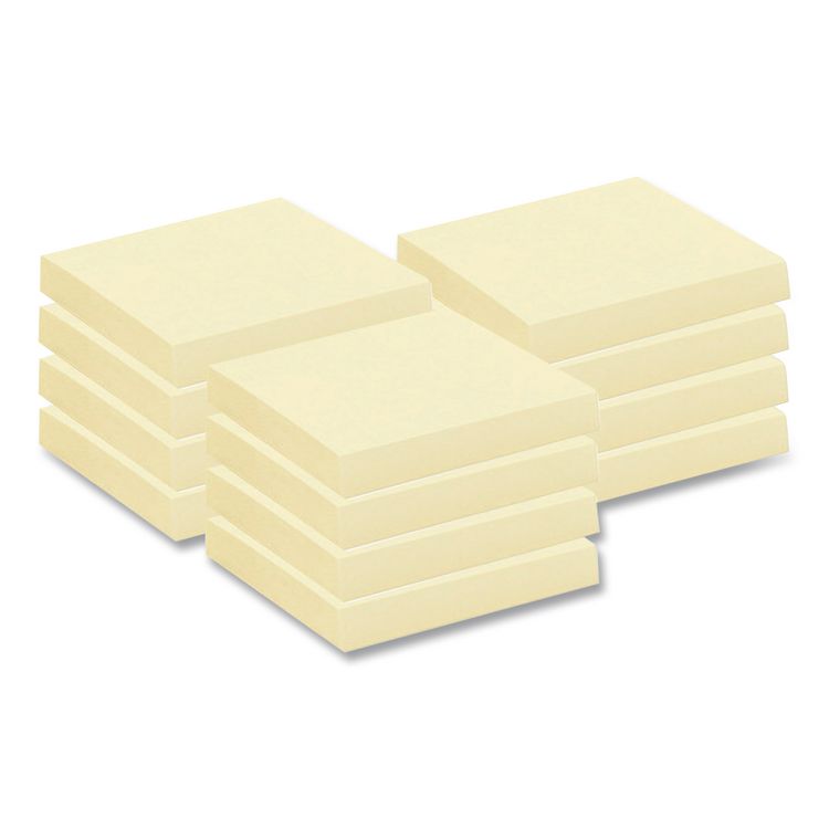 Self-Stick Notes, 3" x 5", Yellow, 100 Sheets/Pad, 12 Pads/Pack