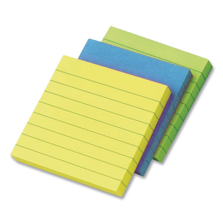Original Pads in Floral Fantasy Collection Colors, Note Ruled, 4" x 4", 200 Sheets/Pad, 3 Pads/Pack