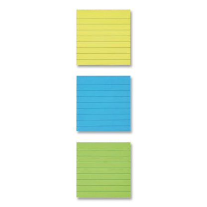 Original Pads in Floral Fantasy Collection Colors, Note Ruled, 4" x 4", 200 Sheets/Pad, 3 Pads/Pack