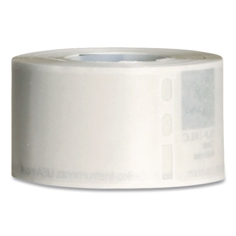 SLP-2RLC Self-Adhesive Address Labels, 1.12" x 3.5", Clear, 130 Labels/Roll, 2 Rolls/Box