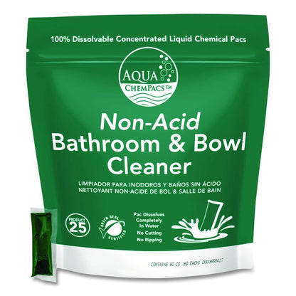 Aqua ChemPacs Non-Acid Bathroom and Bowl Cleaner, Lavender Scent, 6 g Packets, 80 Chem Pacs/Pack, 4 Packs/Carton