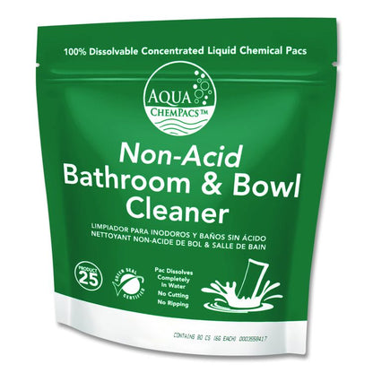 Aqua ChemPacs Non-Acid Bathroom and Bowl Cleaner, Lavender Scent, 6 g Packets, 80 Chem Pacs/Pack, 4 Packs/Carton