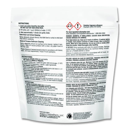 Aqua ChemPacs Non-Acid Bathroom and Bowl Cleaner, Lavender Scent, 6 g Packets, 80 Chem Pacs/Pack, 4 Packs/Carton