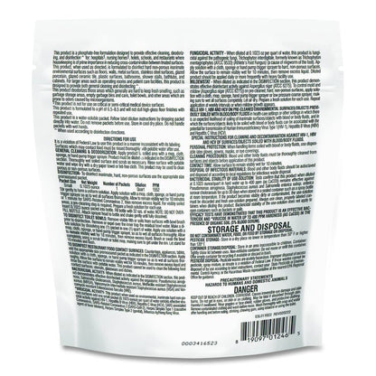 Disinfectant Cleaner, Marine Scent, 2.9 g Packets, 12 Packets/Bag with 1 qt Spray Bottle