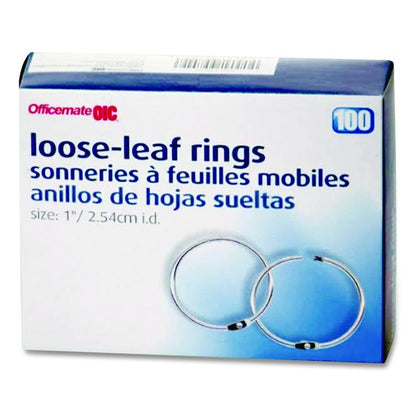 Book Rings, 1" Diameter, 100/Box