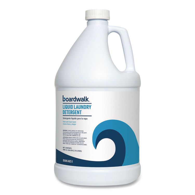 Liquid Laundry Detergent, Fresh and Clean Scent, 1 gal Bottle, 4/Carton