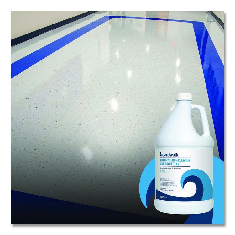 Luxury Floor Cleaner and Protectant, Lemon Scent, 1 gal Bottle, 4/Carton