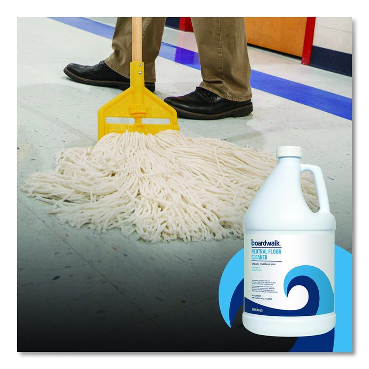 Neutral Floor Cleaner, Lemon Scent, 1 gal Bottle, 4/Carton