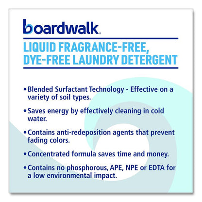 Liquid Fragrance-Free, Dye-Free Laundry Detergent, Unscented, 1 gal Bottle, 4/Carton