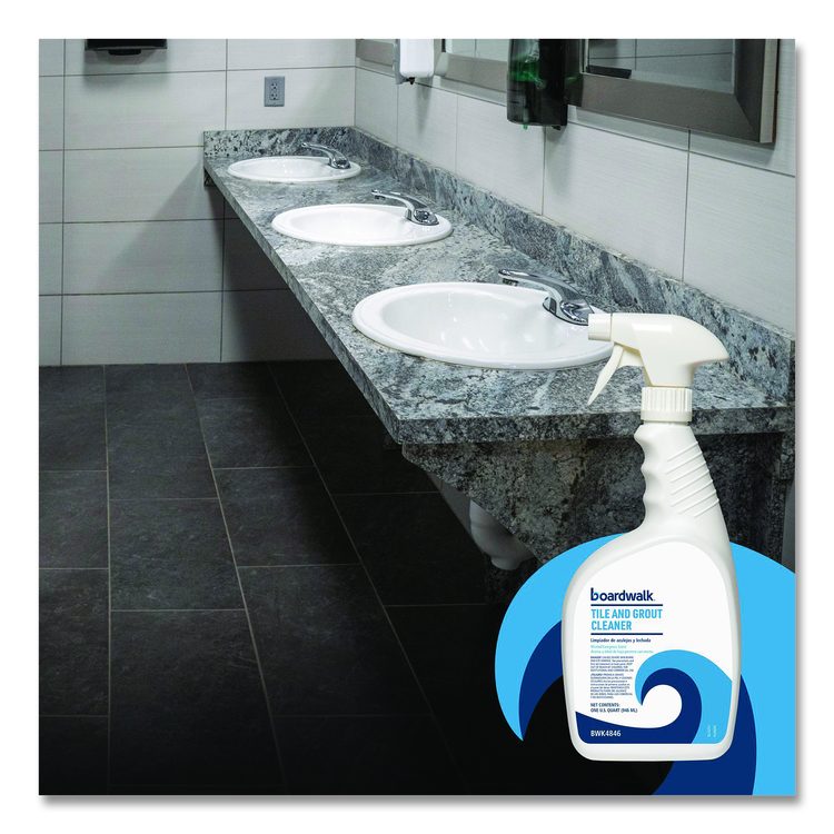 Tile and Grout Cleaner, Minted Evergreen Scent, 32 oz Bottle, 12/Carton