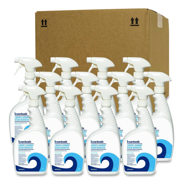 Liquid Laundry Stain Remover, Fresh and Clean Scent, 32 oz Bottle, 6/Carton