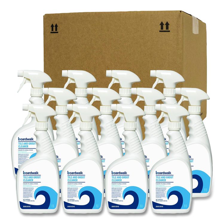 Tile and Grout Cleaner, Minted Evergreen Scent, 32 oz Bottle, 12/Carton