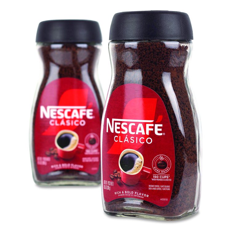 Clasico Dark Roast Instant Coffee, 21 oz Jar, 2/Carton