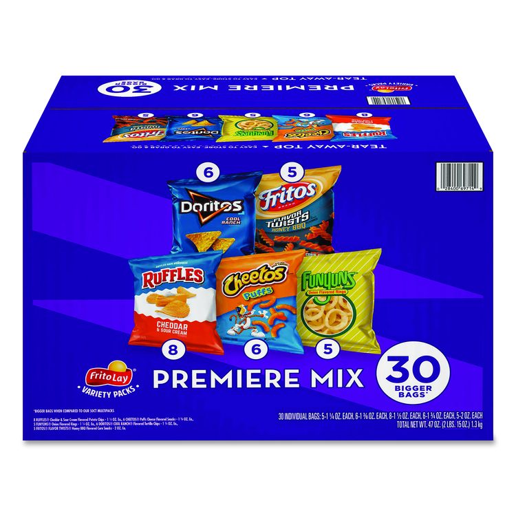 Premiere Mix Variety Pack, Assorted Flavors, Assorted Sizes, 30 Bags/Carton