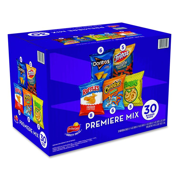 Premiere Mix Variety Pack, Assorted Flavors, Assorted Sizes, 30 Bags/Carton