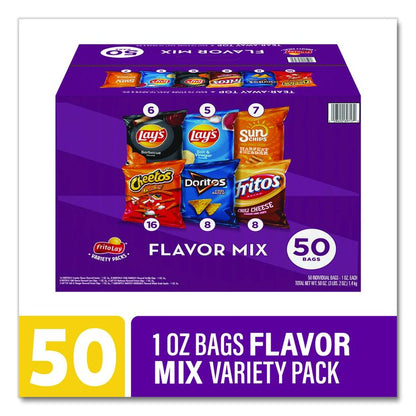 Flavor Mix Variety Pack, Assorted Flavors, 1 oz Bag, 50 Bags/Carton