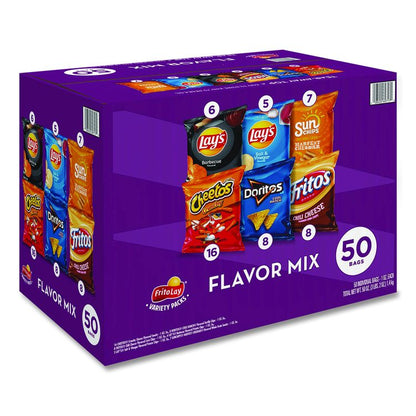 Flavor Mix Variety Pack, Assorted Flavors, 1 oz Bag, 50 Bags/Carton
