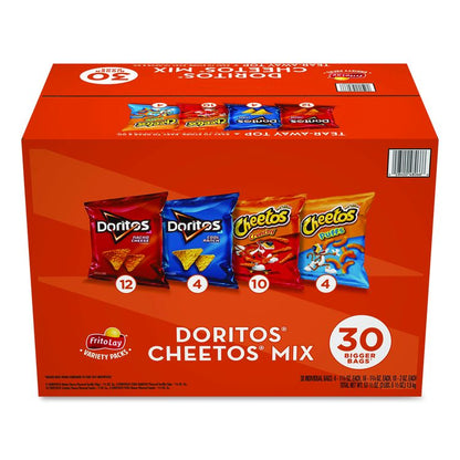 Doritos and Cheetos Variety Pack, Assorted Flavors, Assorted Sizes, 30 Bags/Carton