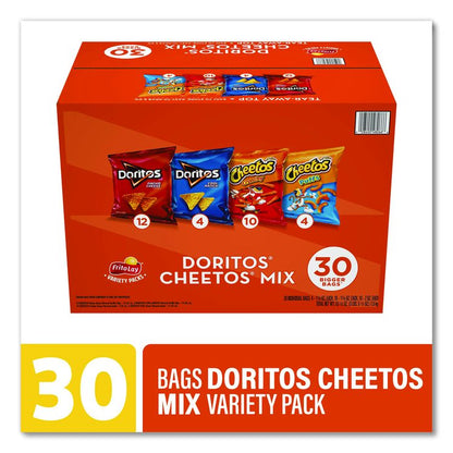 Doritos and Cheetos Variety Pack, Assorted Flavors, Assorted Sizes, 30 Bags/Carton