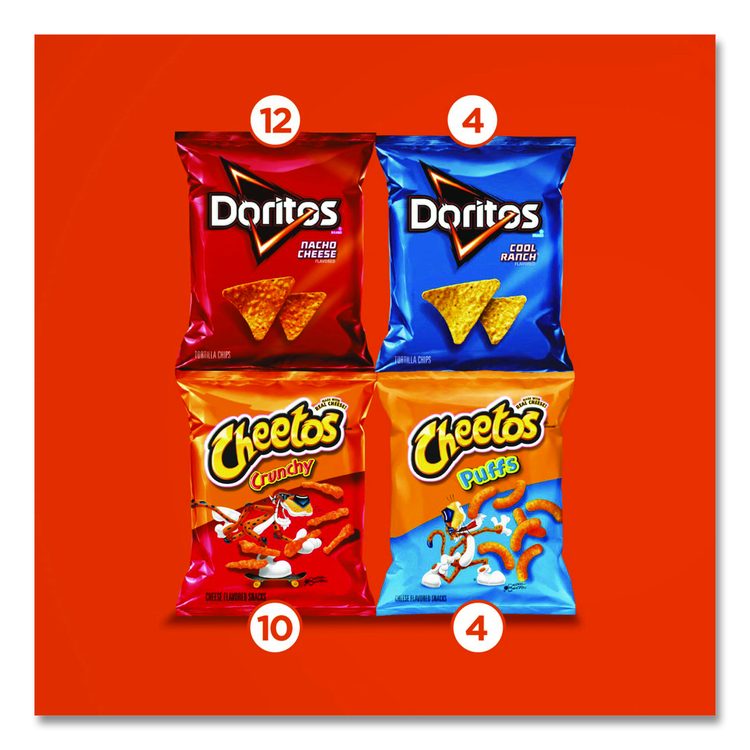 Doritos and Cheetos Variety Pack, Assorted Flavors, Assorted Sizes, 30 Bags/Carton