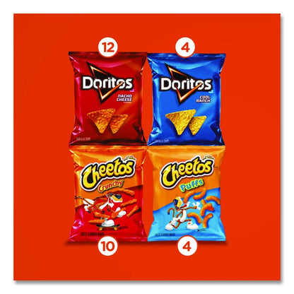 Doritos and Cheetos Variety Pack, Assorted Flavors, Assorted Sizes, 30 Bags/Carton