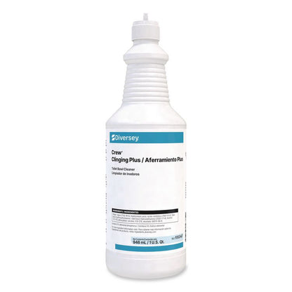 Crew Clinging Plus Toilet Bowl Cleaner, 32 oz Bottle, 12/Carton