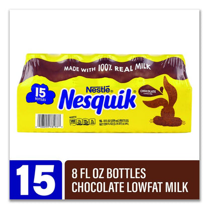 Nesquik Chocolate Lowfat Milk, 8 oz Bottle,  15/Carton