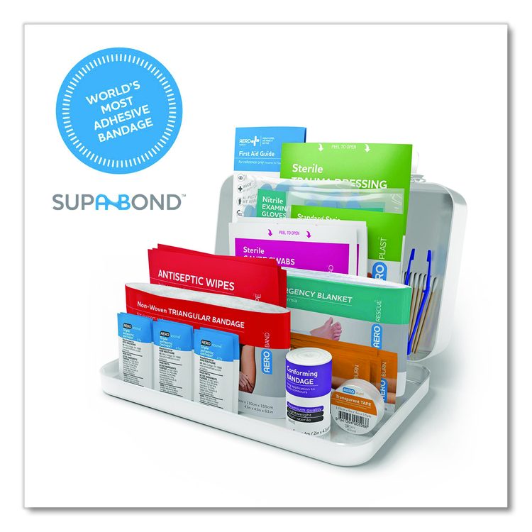 10 Series First Aid Kit, 72 Pieces, Metal Case
