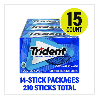 Sugar-Free Gum, Original Mint, 14 Sticks/Pack, 15 Packs/Carton