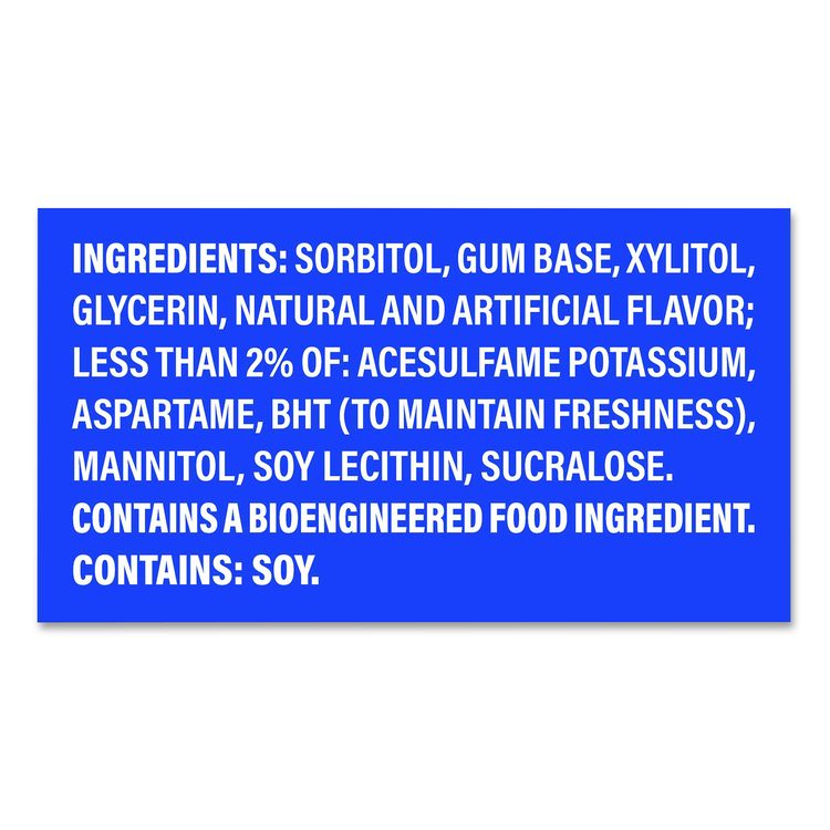 Sugar-Free Gum, Original Mint, 14 Sticks/Pack, 15 Packs/Carton