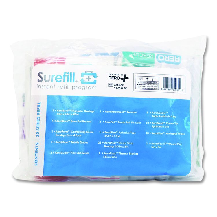 10 Series First Aid Kit Refill, 72 Pieces
