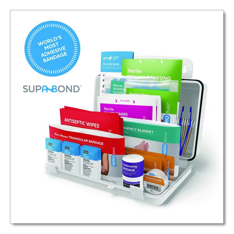 10 Series First Aid Kit, 72 Pieces, Plastic Case