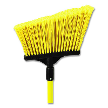 MaxiSweep Angle Broom With Fiberglass Handle, 57" Length, Yellow/Black