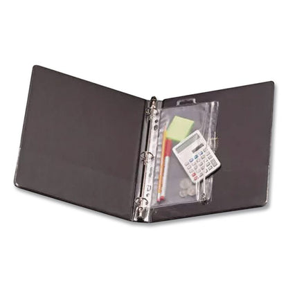 Zipper Binder Pocket, 2- to 5-Hole Punched, 8" x 10.5", Clear