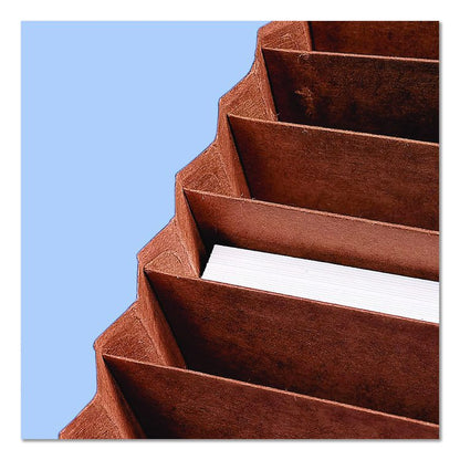 Kraft Indexed Expanding File, 31 Sections, Elastic Cord Closure, 1/15-Cut Tabs, Legal Size, Brown