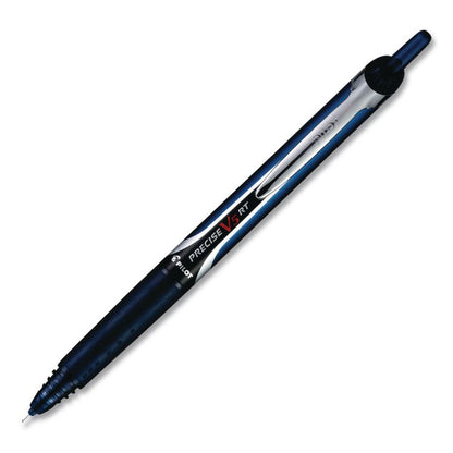 Precise V5RT Rollerball Pen, Retractable, Extra-Fine 0.5 mm, Navy Ink, Navy Barrel, Dozen