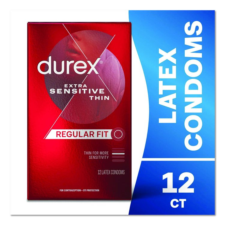 Extra Sensitive Condoms, Natural, 12/Box, 18 Boxes/Carton