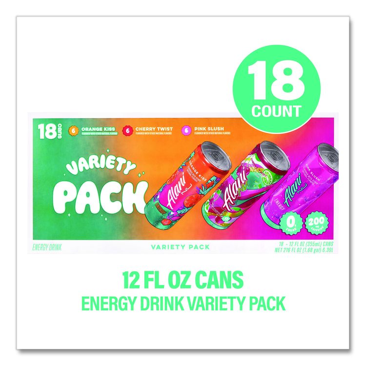 Energy Sweet Splash Variety Pack, Assorted Flavors, 12 oz Can, 18/Carton