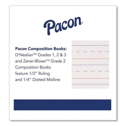 Primary Picture Story Book, D'Nealian 1-3, Zaner-Bloser 2, Manuscript Rule (1/2"), Yellow/Black Cover,(100) 9.75 x 7.5 Sheets
