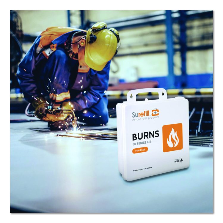 50 Series Burn Kit, 76 Pieces, Plastic Case