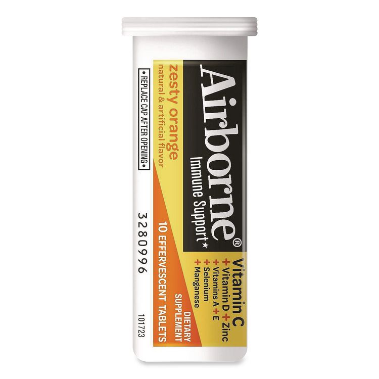 Immune Support Effervescent Tablet, Zesty Orange, 10/Box