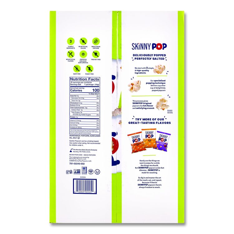 Popcorn, Original, 0.65 oz Bag, 24/Carton