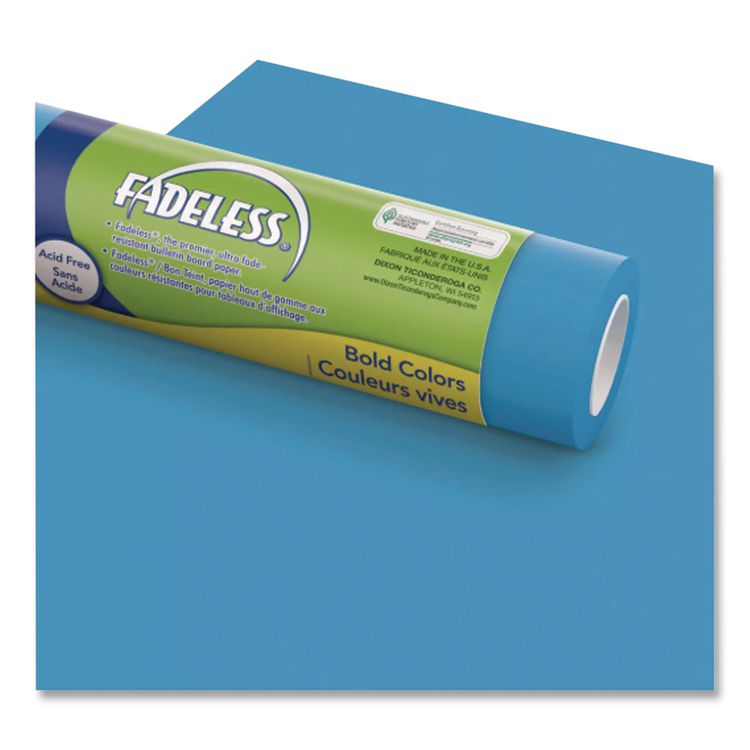 Fadeless Paper Roll, 50 lb Bond Weight, 48" x 50 ft, Lite Blue