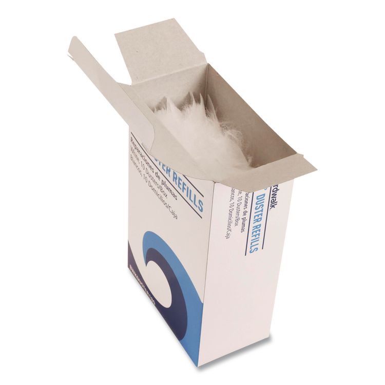 180 Duster Refills, Soft Fluffy Fibers, White, 10 Dusters/Box, 4 Boxes/Carton