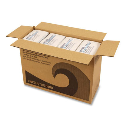 360 HD Duster Refills, Soft Fluffy Fibers, Light Blue, 6 Dusters/Box, 4 Boxes/Carton