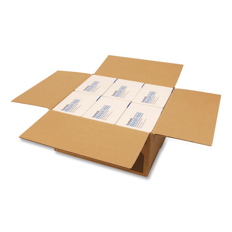 Eraser Pads, 2.5 x 4.5, 1" Thick, White, 6 Pads/Pack, 6 Packs/Carton
